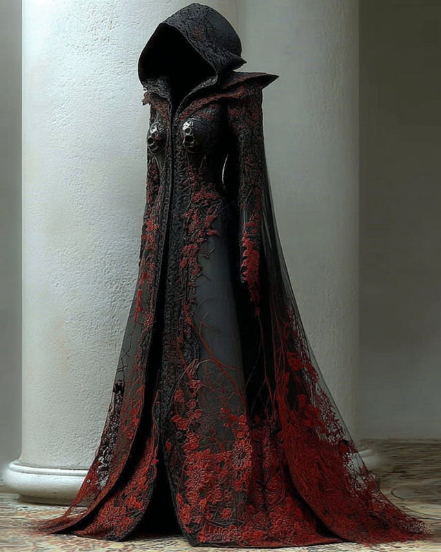 Giseabel Bohemian style Contrasting Lace Embroidered Cape 943f