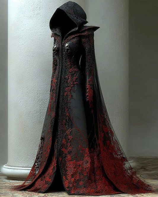Giseabel Bohemian style  Contrasting Lace Embroidered Cape 943f