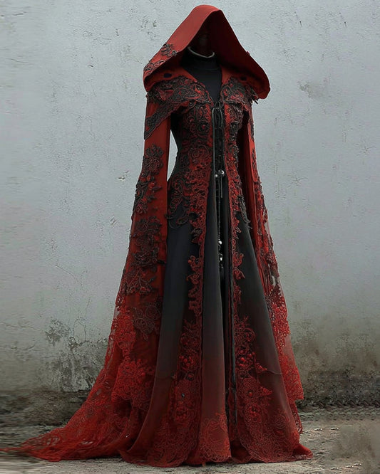 Giseabel Bohemian style  Contrasting Lace Embroidered Cape 2c80