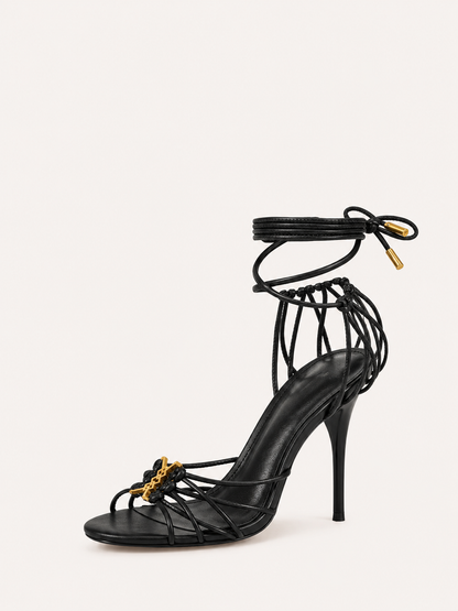 Strappy Lace Up High Heels Sandals