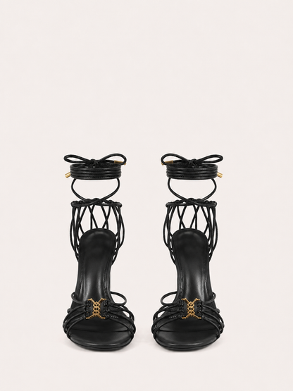 Strappy Lace Up High Heels Sandals