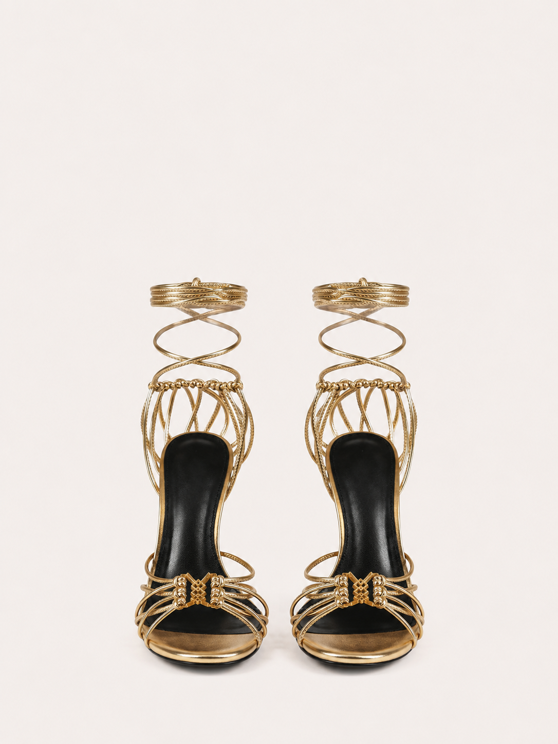 Strappy Lace Up High Heels Sandals