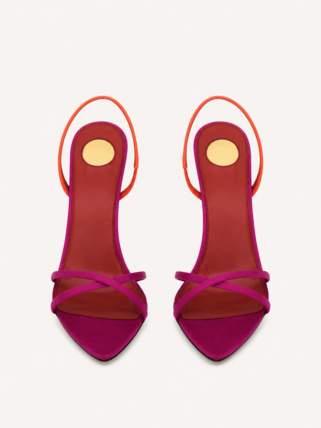 Colorful Satin Slingback Sandals