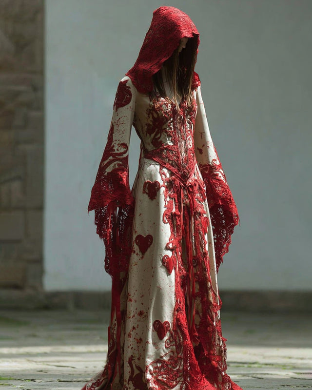 Giseabel Bohemian style  Contrasting Lace Patchwork Embroidered Evening Dress 46b9