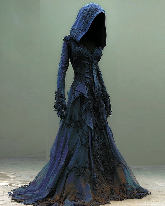 Giseabel Bohemian style Irregular Lace Embroidered Hooded Evening Dress ad1b