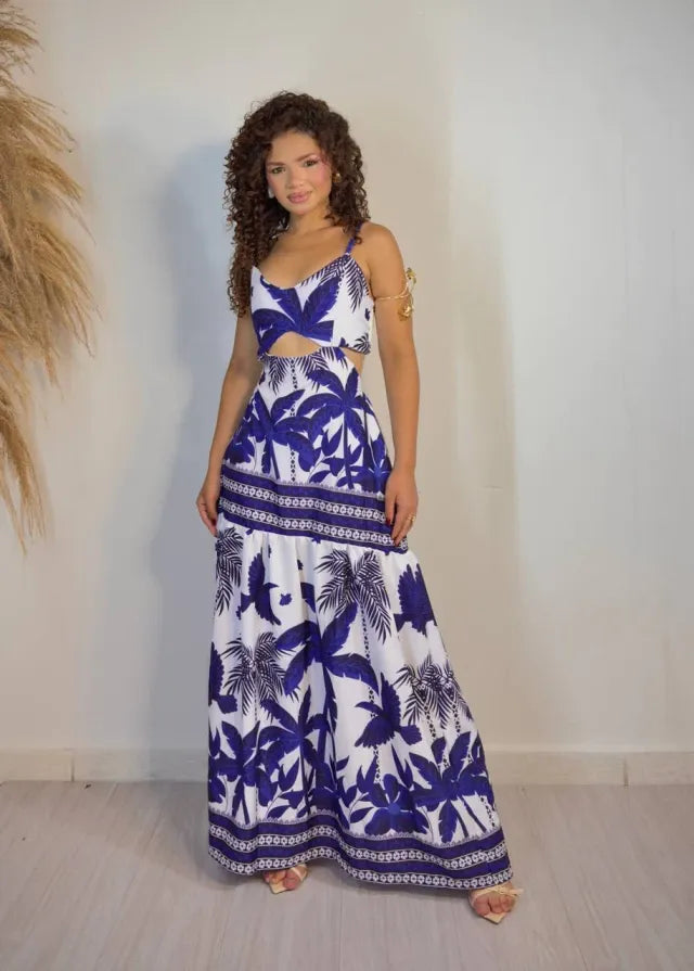Women's Long Blue Dress