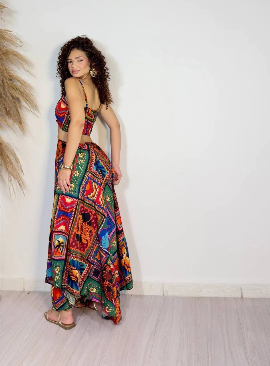 Women's Long Tropical Dress