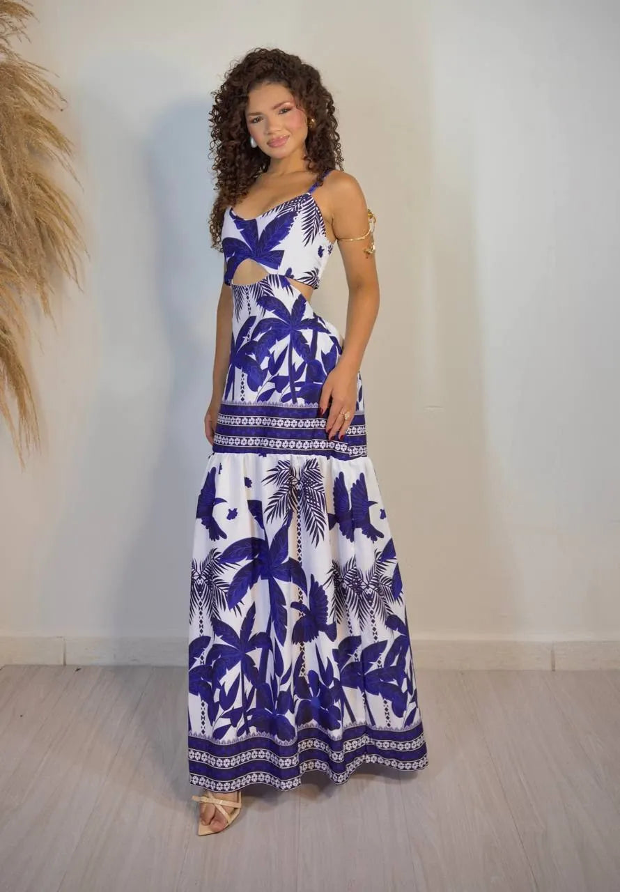 Women's Long Blue Dress