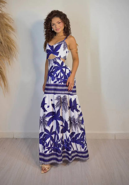 Women's Long Blue Dress