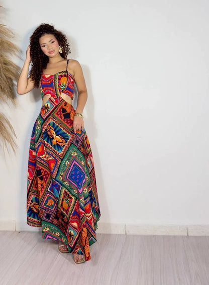 Women's Long Tropical Dress