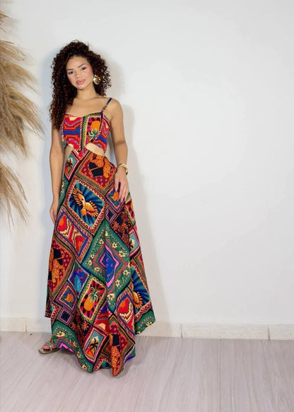 Women's Long Tropical Dress