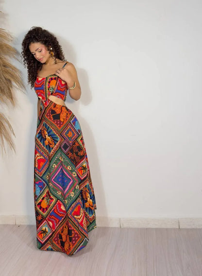 Women's Long Tropical Dress