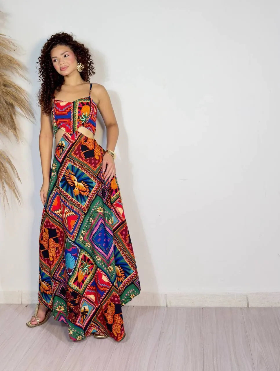 Women's Long Tropical Dress