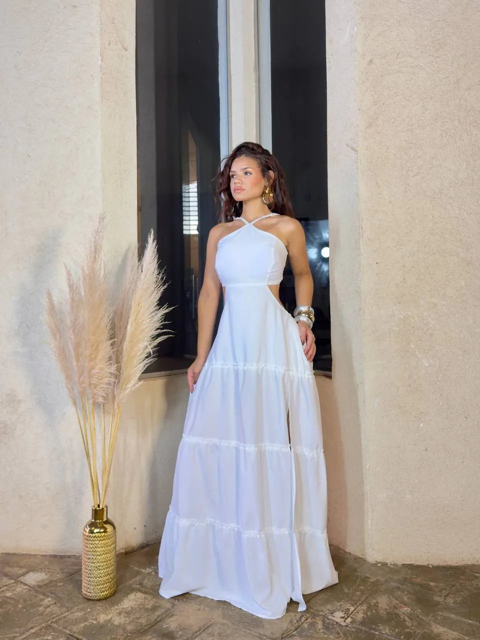 Women's White Long Dress