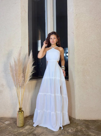 Women's White Long Dress