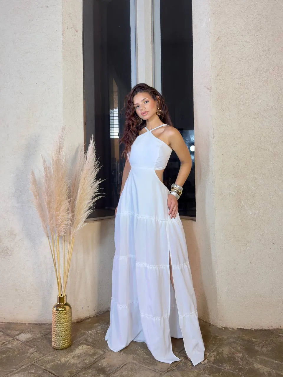 Women's White Long Dress