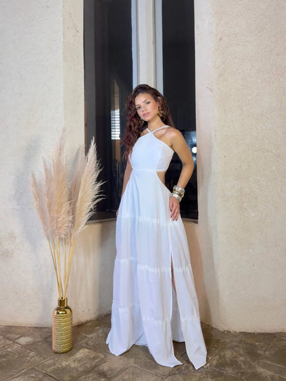 Women's White Long Dress